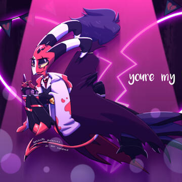Helluva Boss fanart of Blitz , reminiscent the episode "Apology Tour"